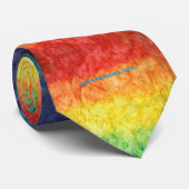 SlipperyJoe's gay pride vlag regenboog kleuren str Stropdas (Opgerold)
