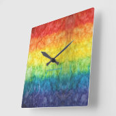 SlipperyJoe's gay pride vlag regenboog kleuren str Vierkante Klok (Hoek)