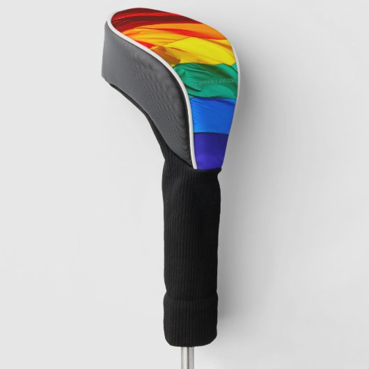 SlipperyJoe's gay pride vlag zwaaien trots kleuren Golfheadcover (Schuin)