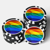 SlipperyJoe's gay pride vlag zwaaien trots kleuren Poker Chips (Opstapeling)