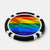 SlipperyJoe's gay pride vlag zwaaien trots kleuren Poker Chips (Enkel)