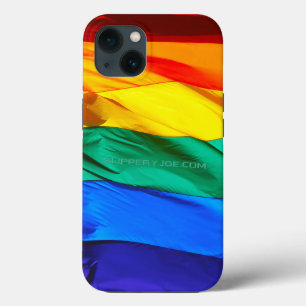 SlipperyJoe's gay pride vlag zwaaiend rood oranje  Case-Mate iPhone Case
