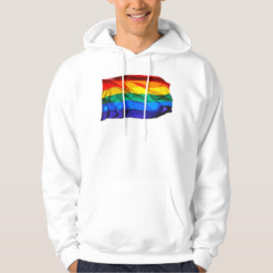 SlipperyJoe's gay pride vlag zwaaiend rood oranje  Hoodie