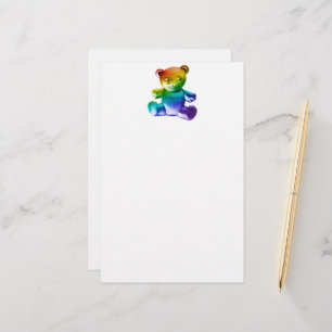 SlipperyJoe's geborsteld metalen teddybeer gladde  Briefpapier