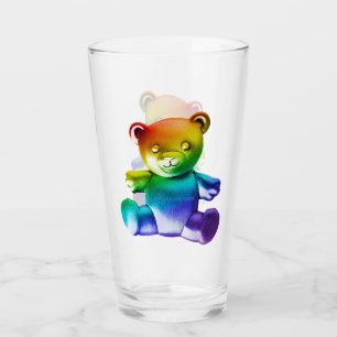 SlipperyJoe's geborsteld metalen teddybeer gladde  Glas