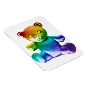 SlipperyJoe's geborsteld metalen teddybeer gladde  Magneet