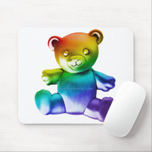 SlipperyJoe's geborsteld metalen teddybeer gladde  Muismat
