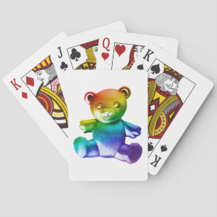 SlipperyJoe's geborsteld metalen teddybeer gladde  Pokerkaarten