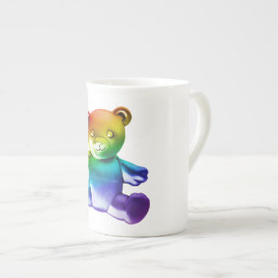 SlipperyJoe's geborsteld metalen teddybeer gladde Porselein Kop