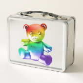 SlipperyJoe's geborstelde metalen teddybeer regenb (Achterkant)