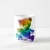 SlipperyJoe's geborstelde metalen teddybeer regenb Koffiemok (Center)