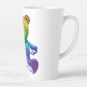 SlipperyJoe's geborstelde metalen teddybeer regenb Latte Mok (Rechts)