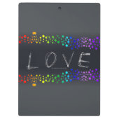 SlipperyJoe's gekrabbelde liefdeswoord regenbooggr Klembord (Achterkant)