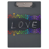 SlipperyJoe's gekrabbelde liefdeswoord regenbooggr Klembord (Voorkant)