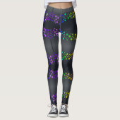 SlipperyJoe's gekrabbelde liefdeswoord regenbooggr Leggings (Voorkant)