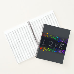 SlipperyJoe's gekrabbelde liefdeswoord regenbooggr Notitieboek