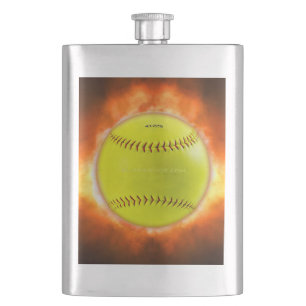 SlipperyJoe's gele softbal vuurbal vlammen rasp Flacon