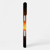 SlipperyJoe's gele softbal vuurbal vlammen rasp iPhone Hoesje (Rechterkant)