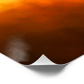 SlipperyJoe's gele softbal vuurbal vlammen rasp Perfect Poster (Hoek)