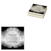 SlipperyJoe's gele softbal vuurbal vlammen rasp Rubberstempel (Gestempeld)