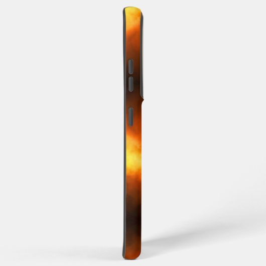 SlipperyJoe's gele softbal vuurbal vlammen rasp Samsung Galaxy Hoesje (Rechterkant)