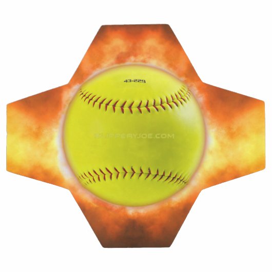 SlipperyJoe's gele softbal vuurbal vlammen rasp Voetbal (Enkel)