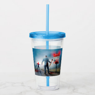 SlipperyJoe's gelukkige Halloween gloeiende ogen z Acryl Drinkbeker