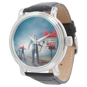SlipperyJoe's gelukkige Halloween gloeiende ogen z Horloge