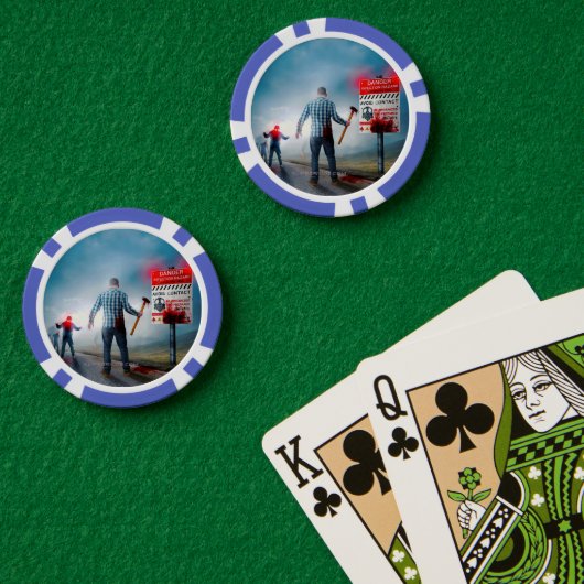 SlipperyJoe's gelukkige Halloween gloeiende ogen z Poker Chips (Pokertafel (Dubbel))