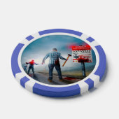 SlipperyJoe's gelukkige Halloween gloeiende ogen z Poker Chips (Enkel)
