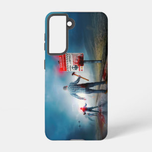 SlipperyJoe's gelukkige Halloween gloeiende ogen z Samsung Galaxy Hoesje