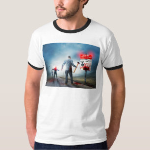 SlipperyJoe's gelukkige Halloween gloeiende ogen z T-shirt