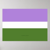 SlipperyJoe's Genderqueer Pride Flag kleuren Non-b Poster (Voorkant)