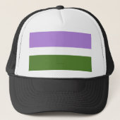 SlipperyJoe's Genderqueer Pride Flag kleuren Non-b Trucker Pet (Voorkant)