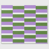 SlipperyJoe's genderqueer pride vlag kleuren non-b Cadeaupapier (Vlak)