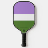 SlipperyJoe's genderqueer pride vlag kleuren non-b Pickleball Paddle (Achterkant)