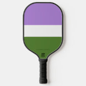 SlipperyJoe's genderqueer pride vlag kleuren non-b Pickleball Paddle (Voorkant)