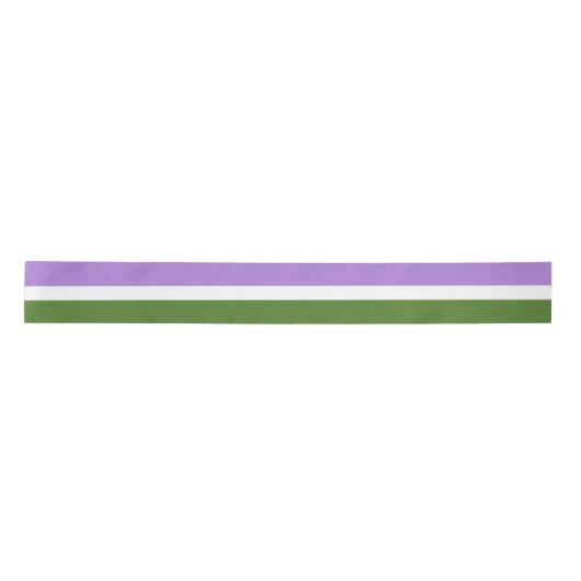 SlipperyJoe's genderqueer pride vlag kleuren non-b Satijnen Lint (Voorkant)