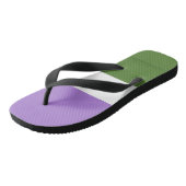 SlipperyJoe's genderqueer pride vlag kleuren non-b Teenslippers (Schuin)