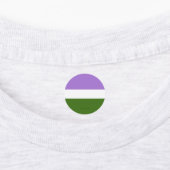 SlipperyJoe's genderqueer trotskleuren vlag lavend Labels (Aangebracht)