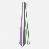 SlipperyJoe's genderqueer trotskleuren vlag lavend Stropdas (Voorkant)