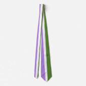 SlipperyJoe's genderqueer trotskleuren vlag lavend Stropdas (Achterkant)