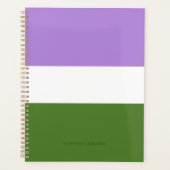 SlipperyJoe's genderqueer trotskleurenlavendelblen Planner (Voorkant)