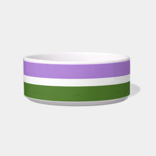 SlipperyJoe's genderqueer trotskleurenlavendelblen Voerbakje