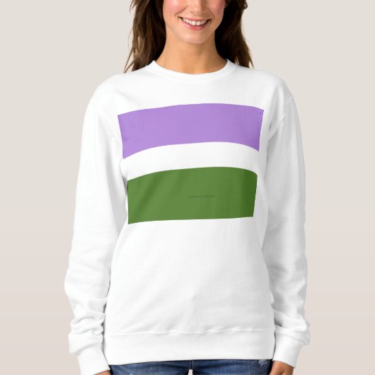 SlipperyJoe's genderqueer trotskleurenvlag lavende Trui (Voorkant)