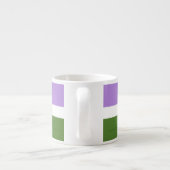 SlipperyJoe's genderqueer trotsky vlag lavendelble Espresso Kop (Achterkant)