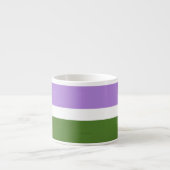 SlipperyJoe's genderqueer trotsky vlag lavendelble Espresso Kop (Voorkant)