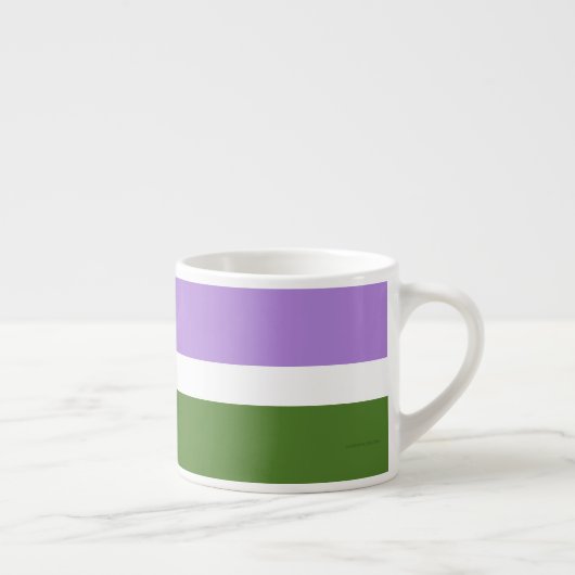 SlipperyJoe's genderqueer trotsky vlag lavendelble Espresso Kop (Rechts)