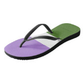 SlipperyJoe's genderqueer trotskyflag lavendelblen Teenslippers (Schuin)