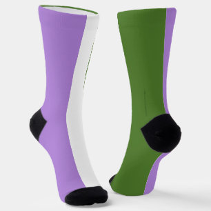 SlipperyJoe's genderqueer trotslavendelblauw Sokken